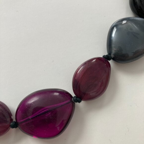 Purple Beaded Necklace - Picture 2 of 4
